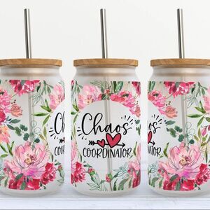 CHAOS COORDINATOR BEER CAN GLASS W/LID